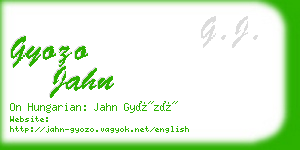 gyozo jahn business card
